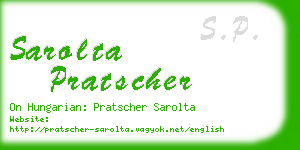 sarolta pratscher business card